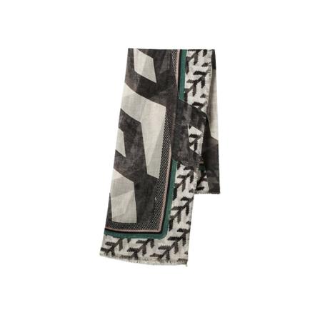 Luisa Cerano, Scarf Grijs, Dames, Maat:ONE Size,wol