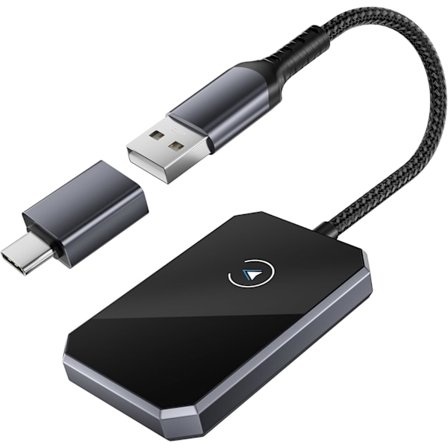 Trådløs CarPlay Adapter, 2024 Ny Trådløs Bluetooth CarPlay Dongle Plug & Play Adapter, Apple iPhone iOS 10+, Android 11+