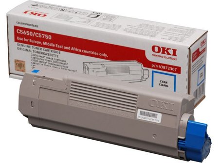 OKI Toner, singelförpackning, cyan, 43872307 - Lyreco - Toner och bläck - Tonerkassetter - Toner OKI