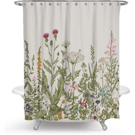 Dusjforheng med 12 festekroker, 180x200 cm, grønt