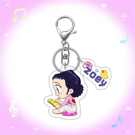 2 stk. KPOP Dæmonjægere Nøglering Vedhæng Skoletaske Sød Dekoration Lille Gave