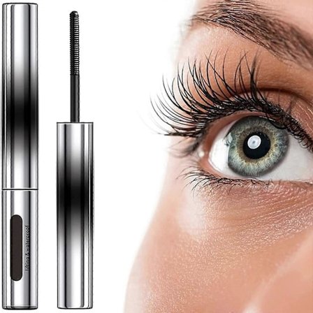 Mascara Vandfast Bukning & Voluminøs Mascara, Ekstra Tynd Lange Vipper, Langtidsholdbar Uden Afskalning og Uden Klumper