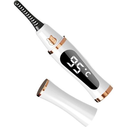 Elektrisk øyenvippebøyer - USB hurtigoppvarming, langvarig krøll - enkel å bruke - ideell gave til kvinner (hvit)