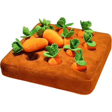 Hunde Gulerod Plyslegetøj, Grøntsags Tyggelegetøj Plukning Radis Plyslegetøj, Blød og Behagelig, Skridsikker Bund, Hunde Plyslegetøj Tyggelegetøj til 