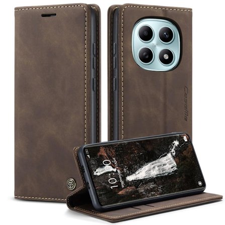 CASEME Retro Etui med Lommebok til Xiaomi Redmi Note 15 / Xiaomi Poco M8 5G - Coffee