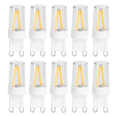10 kpl G9-kanta LED-lamppuja 1,5 W AC110 V Bi-pin-lamppu kattokruunuun, kattovalaisimeen, seinävalaisimeen