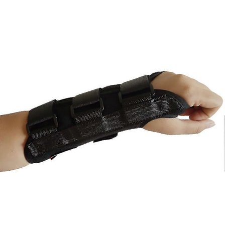 Sort Karpaltunnel Håndledsstøtte Skinne Bånd Rem Sikker Beskyttelse L-Venstre