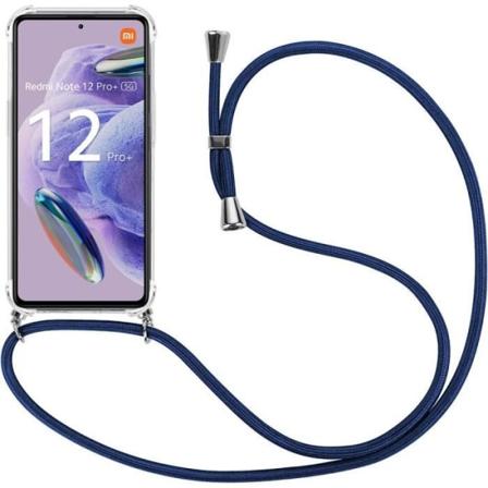 Lanyardfodral för Xiaomi Redmi Note 12 Pro+ 5G Anti-Scratch Förstärkt TPU med Lanyard Marinblå