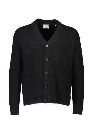 Lindbergh Lambswool button cardigan Knit Tröjor Herr Svart M