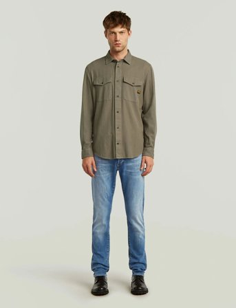 G-Star Marine Slim Shirt L\S - Khaki green - XXL