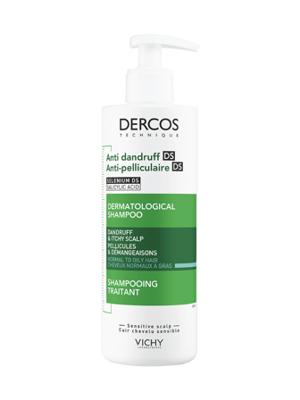 Vichy Dercos Technique Anti-Dandruff Shampoo, Normalt/fett hår, 390 ml
