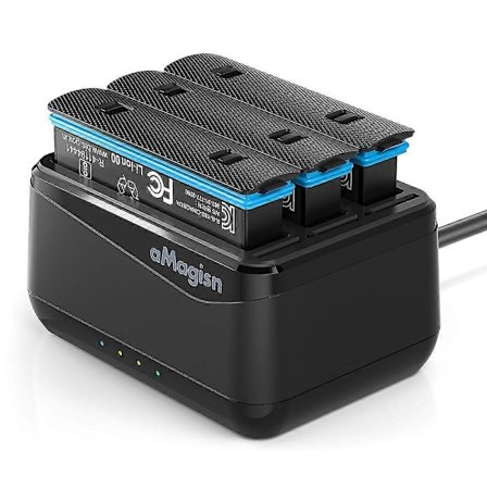 AMAGISN Til Insta360 X4 Sports Kamera 3-Slot Batteri Opladningshub Hukommelseskort Opbevaringsetui (Ingen Batte[YJD]