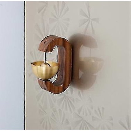 Kauppiaan Kello Ovelle, Magneettinen Puinen Ovikellon Kultaisen Koristeellinen Sisäänkäynnin Kello Messinki Kellon -d (FMY)