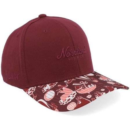 SQRTN - Svart adjustable Keps - Great Norrland Script Moomin Burgundy Adjustable @ Hatstore