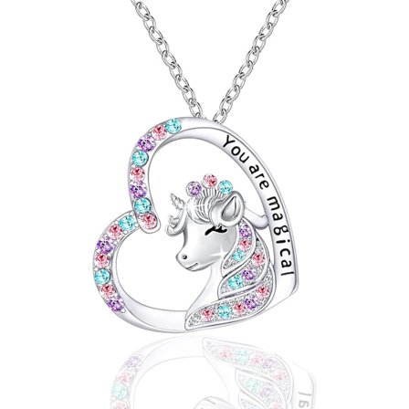 Du er Magisk Halskæde til Piger Krystal Hjerte Vedhæng Halskæder Smykker Gaver til Piger Datter Barnebarn Niece Fødselsdag