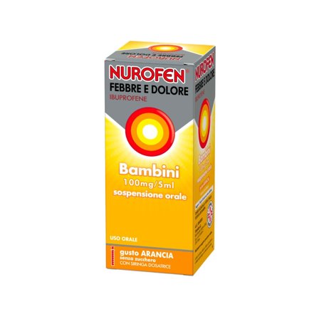 Nurofen Febbre e Dolore Bambini 100 mg/5 ml Ibuprofene Indicato