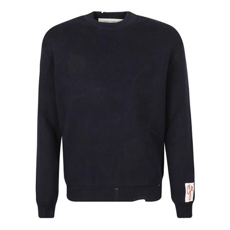 Golden Goose Round-neck Strik Blå, Herre Strik