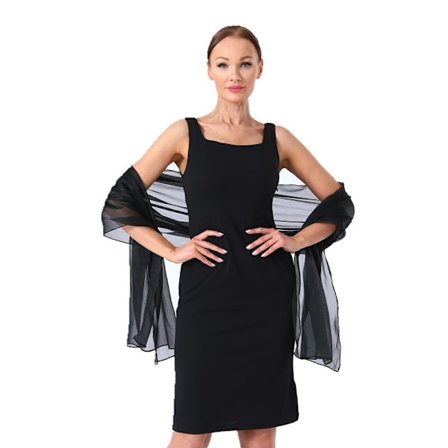 Chiffon Elegant Stole Sjal för Klänning i Olika Färger