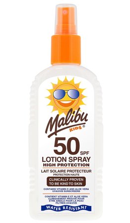 Malibu SPF 50 Kids Lotion Spray 200 ml, Skincare, Til Mor & Barn, Skincare Til Børn