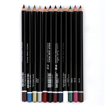 12 st Eyeliner Penna Vattentät Ögonpenna Smink Skönhetsverktyg (Multi color)