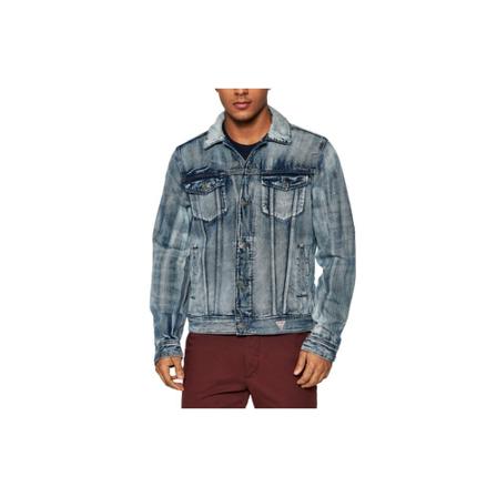 Guess - Jeansjackor - Blå - Herr - Storlek: S, Herr, Storlek: S