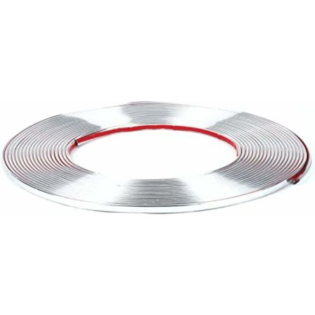 Klebende kromlist for bildekorasjon/trim Sølv 6mm x 1