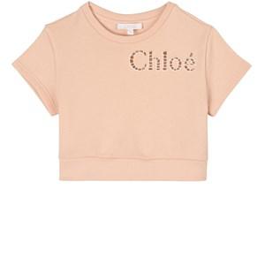 Kids - Chloé Pink Logo Short-Sleeved Sweatshirt 10 years - Jumpers and knitwear - 10 years - Pink