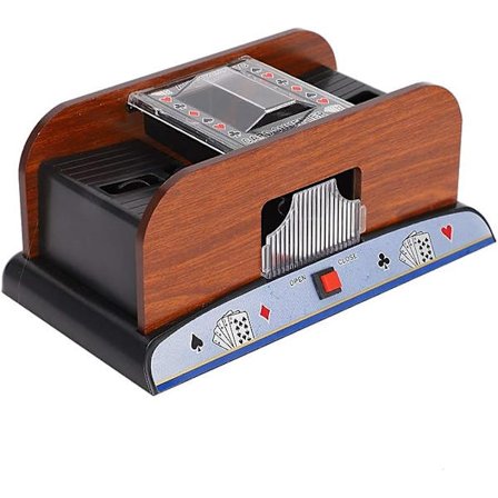 Automatisk Poker Kortstokkblander i Tre, 1-2 Kortstokker Poker Blander Kortstokkblander Maskin Pokerutstyr, Batteridrevet Automatisk Kortstokkblander