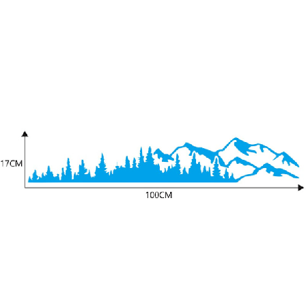 Par af autocamper sidekarosseri vindue kofanger træ klistermærke til bil Rv lastbil blå