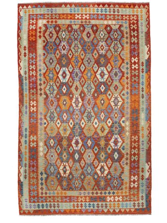 Kilim Afghan Old Style Rug Oriental Brown/Dark Red Large (Wool, Afghanistan)