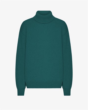 Merino Wool Turtleneck - Ocean Green XS