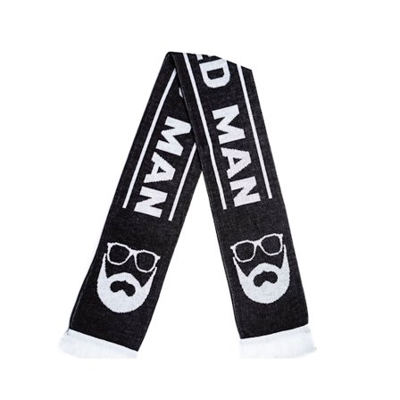 Bearded Man - Svart Tillbehör - Black/White Scarf @ Hatstore