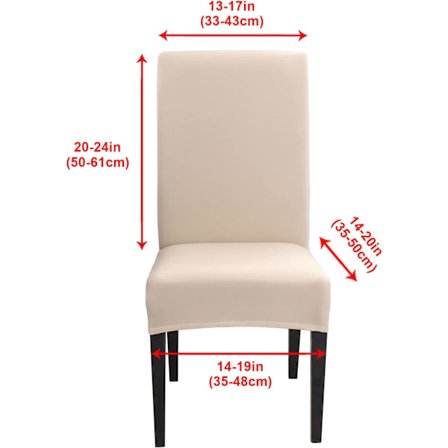 Strækbar Stolebetræk Sæt af 4 Spisebordsstole Betræk Universal W