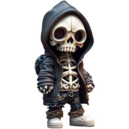 Skeletfigurer, Dekorative Skalle Statuer til Hjemmet, Halloween Dekorationer, Samleobjekter Gotiske Skallegaver til Kvinder og Mænd, 