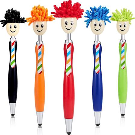Multifunktionell Skärm Silikon Pekstift med Skärmrengöringsmopp Topper Niuniu (20)