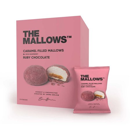 The Mallows Marshmallow Caramel Filled Ruby Chocolate, Helse & Madvarer, Snacks, Øvrigt