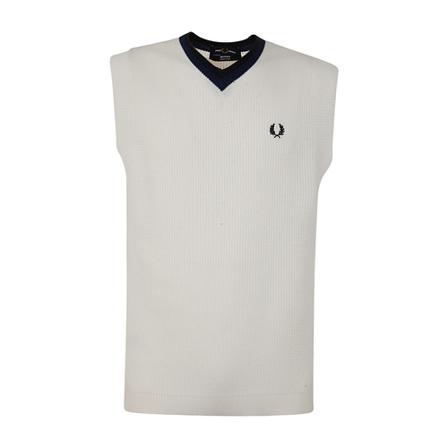 Fred Perry, Sleeveless Knitwear Beige, Heren, Maat:M