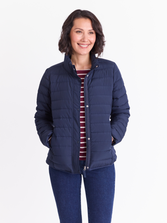 MATCH - Carmen dunjakke - Va Vite - Str. 40 - Dame - Jakker & Kåper - Blå - 100% polyester - resirkulert