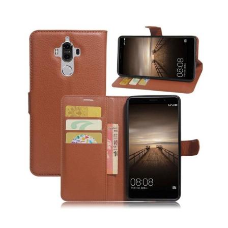 Huawei Mate 9 beskyttende læder-etui - Brun Brown