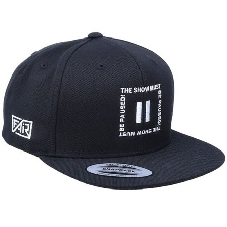 Fair - Svart snapback Keps - Show Must Be Paused Black Snapback @ Hatstore