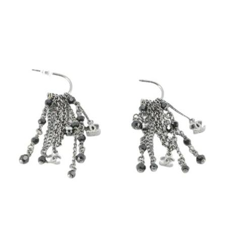 Chanel Vintage, Pre-owned Metal chanel-jewelry Grijs, Dames, Maat:ONE Size,Zilver