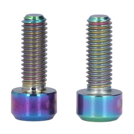 RISK 2 stk. Finger Tommelfinger Gas Håndtag Fikseringsskrue Titanium Legering Variabel Hastighed Finger Dial Fikseringsskrue M5x14mm til Mountain Road