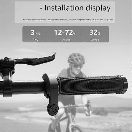 Peukalokaasu, nopea irrotus, vasen/oikea 376ZX 12V-72V sähköpolkupyörän lisävarusteisiin, pyöräilyn muokatut osat