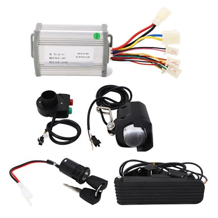 48V 1000W Aluminiumslegering Pedalakselerasjonskontroller Frontlykt og Bryter Elektrisk Sykkel Konverteringssett for Oppgradering