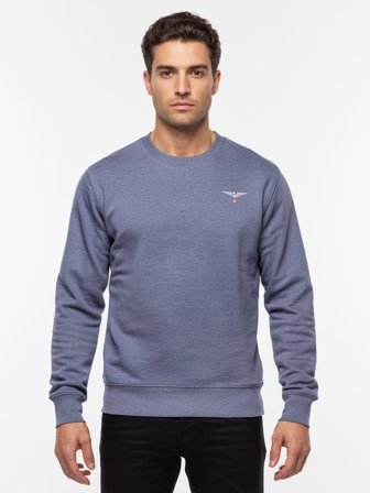 Accademia Militare Felpa Senza Zip Uomo Blu