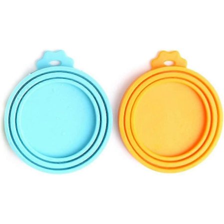 Lokk til dyrematboks, silikonlokk for hunde- og kattemat (universell størrelse, passer til 3 standardstørrelser på matbokser)