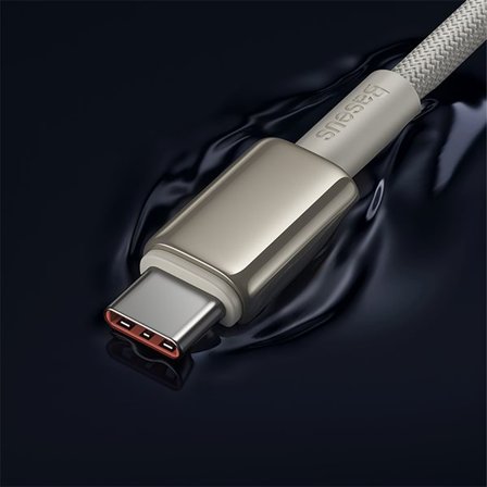 Baseus Tungsten Gold USB-C / USB-C-kabel 100W 1m - guld