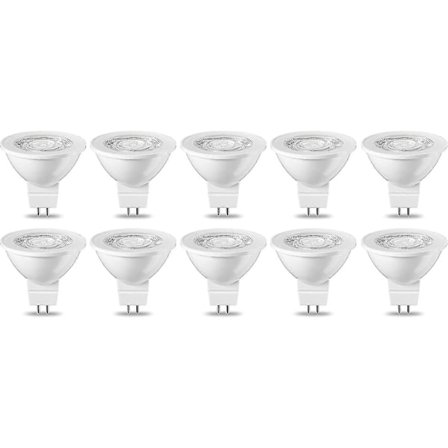 10 stk. Basics Gu5.3 Mr16 5w (35w tilsvarende) LED-spotlight, varmhvit, ikke-dimbar [energiklasse G]