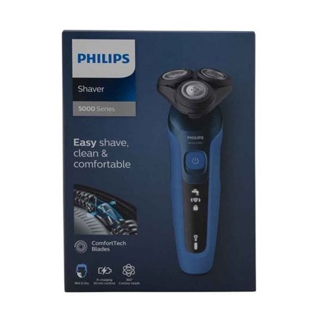 Philips Barbermaskin Series 5000 (S5466/17) Våt- og tørrbarbermaskin, svart/blå