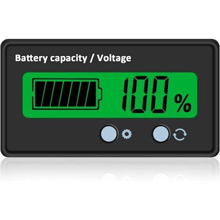 DC-batterimätare, digital batterispänningskapacitetsprocentmonitor